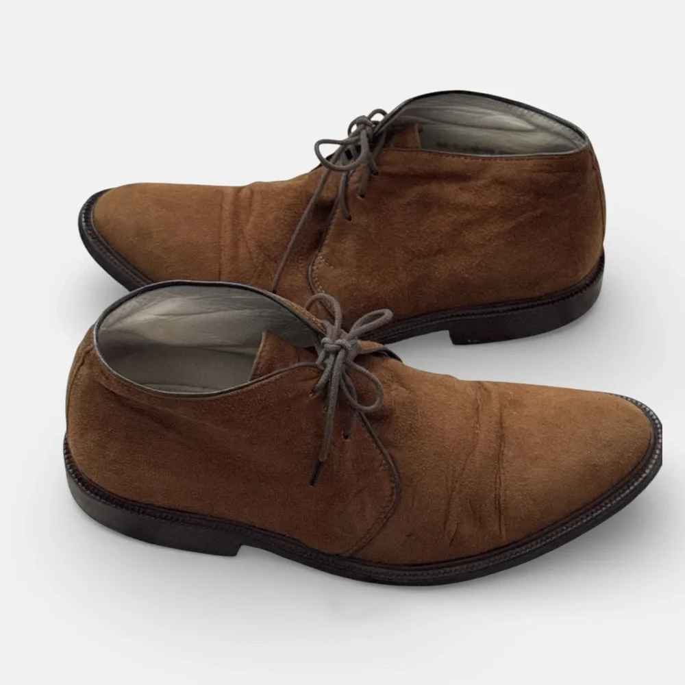 d’Lois VIP Hand made in Colombia leather chuka lace up boots Men's Brown Suede 7
